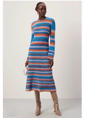 Simon Miller | Dresses | Simon Miller Navy And White Checkered Midi Dress  With Fringe Size 3 Us Size 8 | Poshmark